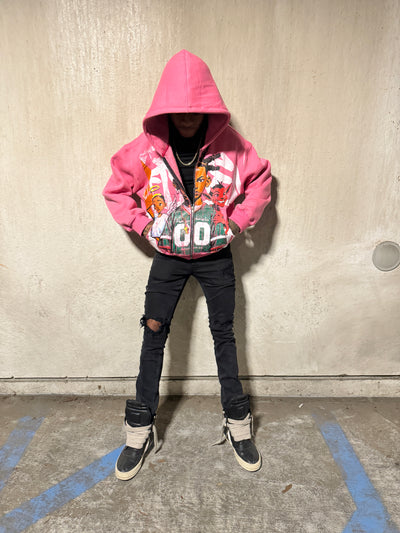 "Chaos" Hoodie - Pink